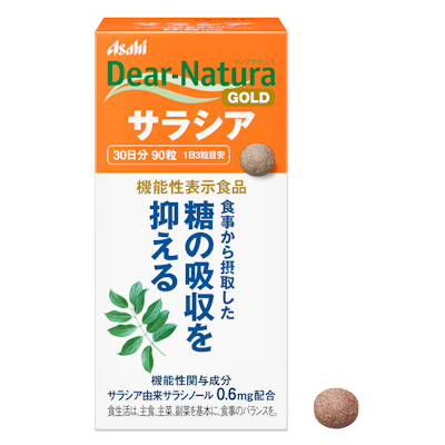 Asahi Dear Natura Gold экстракт салации для снижения уровня сахара, 90 таблеток на 30 дней. До 03/2028