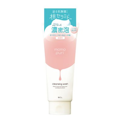 Momo puri пенка для умывания и снятия макияжа с керамидами персика, молочнокислыми бактериями, ретинолом 150гр