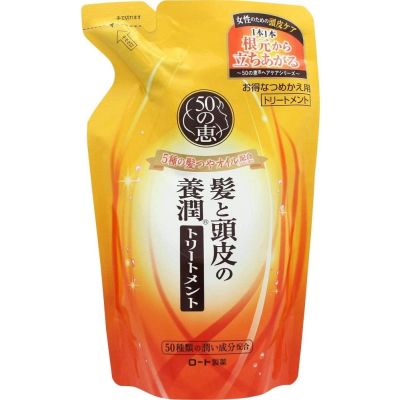 Rohto 50 MEGUMI Conditioner Питательный коллагеновый кондиционер для волос пополнение 330 мл