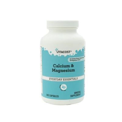 Vitacost Calcium & Magnesium, кальций 500 мг, магний 250 мг, 240 капсул на 60 дней приема. До 08/2027