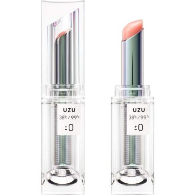 UZU by FLOWFUSHI 38 ℃ / 99F lipstick TOKYO ±0 Clear Semi-Gloss прозрачная полуглянцевая помада-блеск 3,8 г.