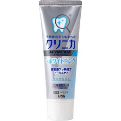 Lion Clinica Advantage + Отбеливающая зубная паста свежая мята 130 г