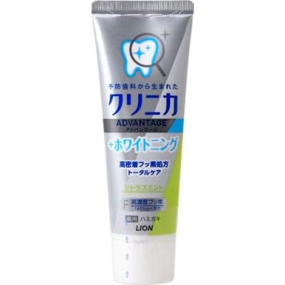 Lion Clinica Advantage + Отбеливающая зубная паста цитрусовая мята 130 г