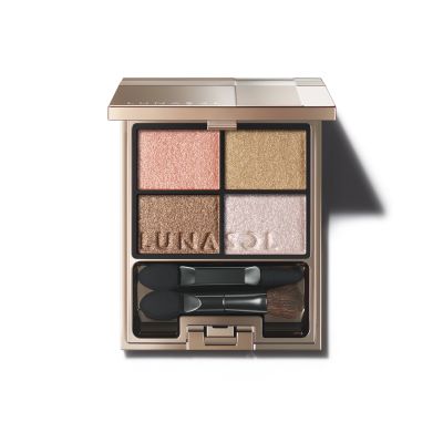 Lunasol Sheer Contrast Eyes, Набор из 4х теней для век, coral coral 01, 5.5 г