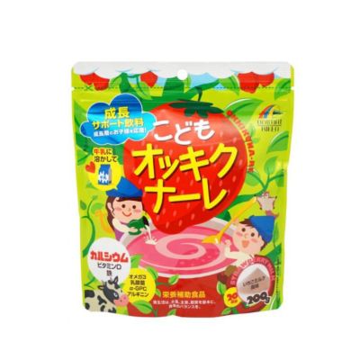 Unimat Riken Okki KunaRe Milk Flavor Кальцийсодержащий напиток с витамином D, вкус клубники, 200 г. До 05/2026