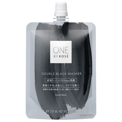 ONE BY KOSE Double Black Washer Foam Маска-пенка для глубокого очищения кожи, 140г