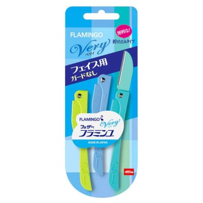 Feather Flamingo Very Женская бритва для лица, 3 шт