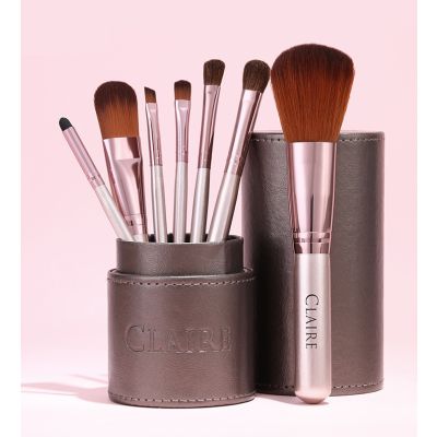 CLAIRE Набор из 7 кистей для макияжа, с футляром-подставкой