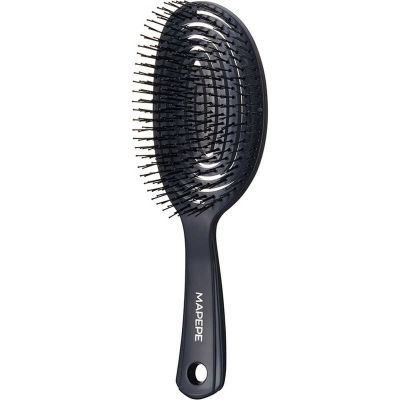 Shanti Mapepe 3D Super Fit Щетка для распутывания и сушки волос, гибкая 3D, цвет черный