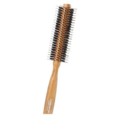 SANBI Roll Brush MX-202 Профессиональный браш для укладки волос феном, дерево, d 35 мм