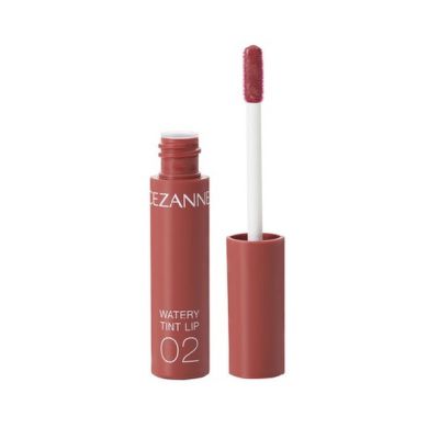 CEZANNE Watery Tint Lip Увлажняющий блеск для губ, 02 кораллово-красный, 4 г