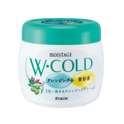 Kracie Moistage W Cold Cream Смываемый очищающий крем для лица, 270 г