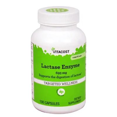 Vitacost Lactase Enzyme 693 mg Фермент лактаза, 100 капсул. До 05/2027