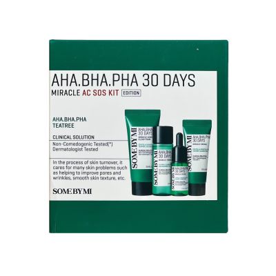 SOME BY MI AHA-BHA-PHA 30 Days Miracle AC SOS Kit​ набор миниатюр кислотных средств для сложной кожи. До 02/27