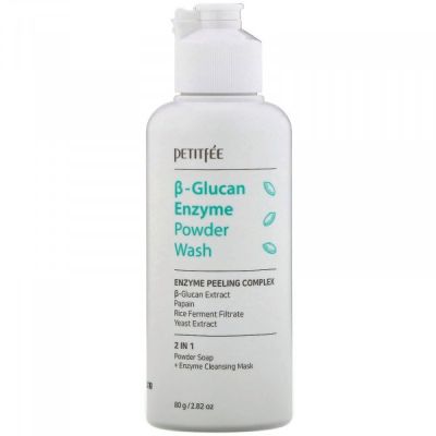 PETITFEE Beta-Glucan Enzyme Powder Wash Энзимная пудра для умывания с бета-глюканом, 80 г. До 10/2027