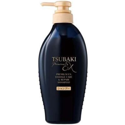 Shiseido Tsubaki Premium EX Intensive Repair Shampoo восстанавливающий шампунь для поврежденных волос с маслом камелии, 450 мл