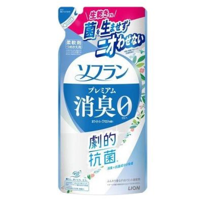 LION Soflan Premium Кондиционер для белья, аромат луговых трав, пополнение 380 мл