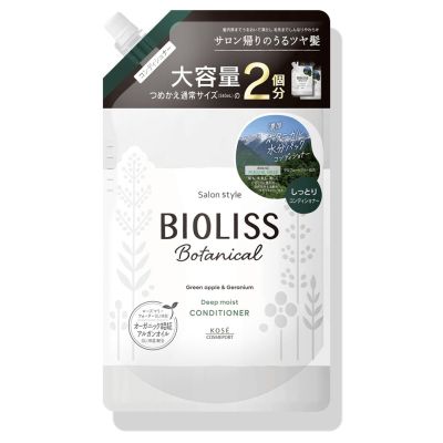 KOSE SS Bioliss Botanical Hair Conditioner Увлажняющий кондиционер для волос, аромат яблоко и герань, пополнение 680 мл