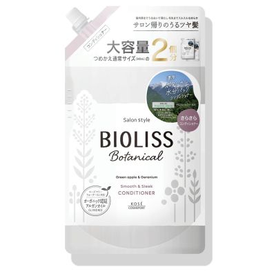 KOSE SS Bioliss Botanical Hair Conditioner Разглаживающий кондиционер для волос, аромат яблоко и герань, пополнение 680 мл