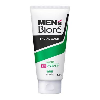 Kao Mens Biore Acne Care Face Wash Мужская пенка для умывания кожи с акне, 130 г