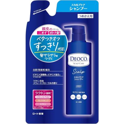 ROHTO Deoco Scalp Care Shampoo Шампунь по уходу за кожей головы, пополнение 370 мл