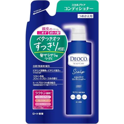 ROHTO Deoco Scalp Care Shampoo Шампунь по уходу за кожей головы, пополнение 370 мл