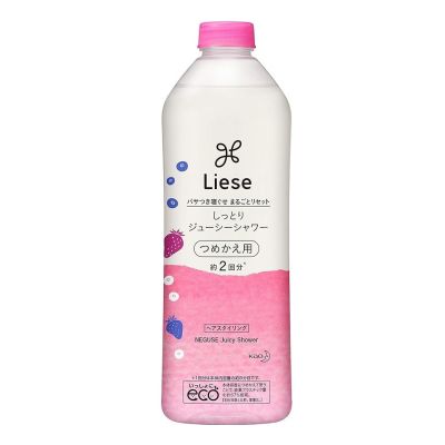 Као Liese Moist Juicy Shower Увлажняющий спрей для непослушных волос, аромат ягод, пополнение 340 мл