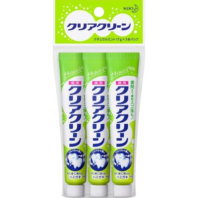 Као Clear Clean Natural Mint Mini Зубная паста с фтором, мятный вкус, 17 г x 3 шт