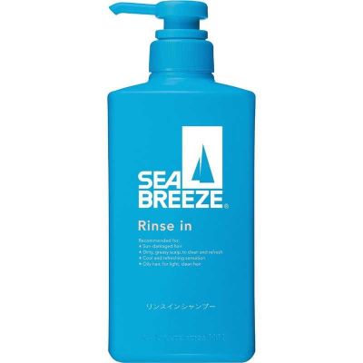Shiseido Sea Breeze Rinse-in Shampoo Освежающий шампунь-ополаскиватель, с дозатором, 490 мл