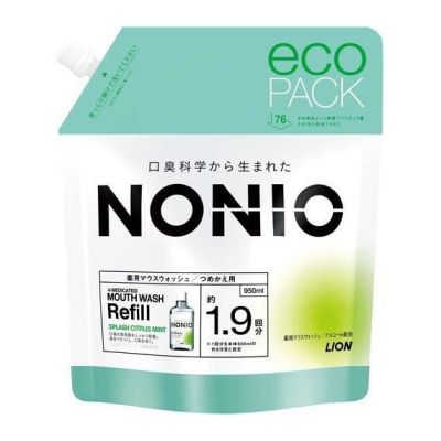 Lion NONIO Splash Citrus Mint Ополаскиватель для ротовой полости, цитрусовая мята, пополнение 950 мл