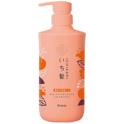 Kracie Ichikami Dense Double Moisture Care Shampoo Шампунь для увлажнения и блеска волос, с дозатором, 480 мл