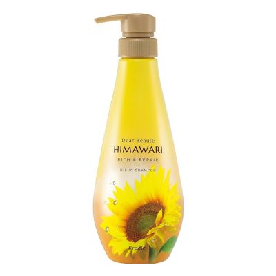 Kracie Dear Beaute HIMAWARI Oil-in Shampoo Rich & Repair Восстанавливающий шампунь для сухих, волнистых волос, 500 мл