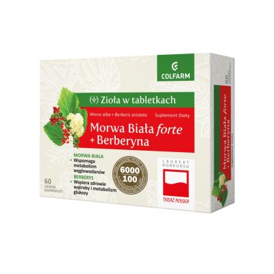 Шовковиця (Морва) біла форте + Берберин, 60 табл., Польща