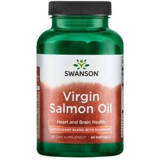 Swanson EFAs Virgin Salmon Oil (ecOmega) рыбий жир лосось дикий 90 капс