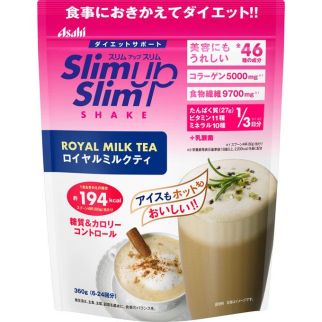 Asahi Slim Up Коктейль для похудения с коллагеном и гиалуроновой кислотой, вкус чая с молоком, 360 г. До 12/25