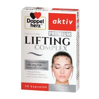 Doppelherz Aktiv, Lifting Complex Premium, подтягивающий комплекс с гиалуроновой кислотой, 30 капс. До 05/2027
