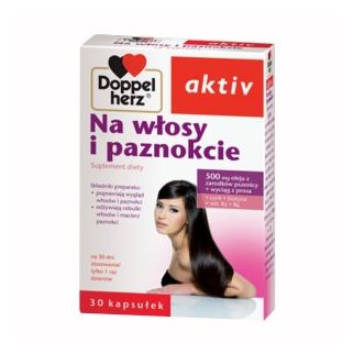 Doppelherz Aktiv, Для волос и ногтей, 30 капсул. До 06/2027