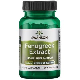 Swanson Ultra Fenugreek Extract - Featuring Testofen Фeнугрек, стандартизированный 50% экстракт 300 мг 60 капс