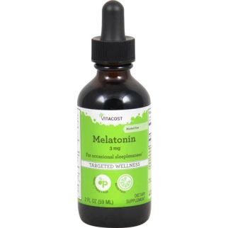 Vitacost Melatonin, жидкий мелатонин для здорового сна 3 мг, со вкусом малины, 59 мл (15 порций). До 06/2025