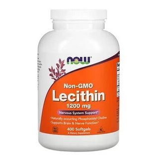 NOW Foods лецитин БЕЗ ГМО 1200 мг 400 капс США
