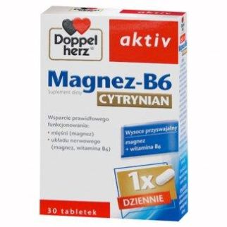 Doppelherz Aktiv Magnesium B6 Citrate, Цитрат магния, витамин B6, 30 капсул на 30 дней приема. До 07/2027