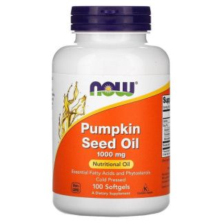 Now Foods Pumpkin Seed Oil масло тыквенных семечек холодного отжима 1000 мг 100 ЖК