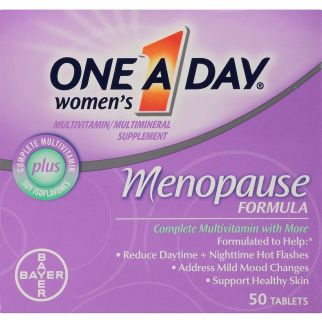 Bayer One A Day Womens Menopause Formula, витамины, минералы, соевый изофлавон, 50 табл. на 50 дн. До 01/2025