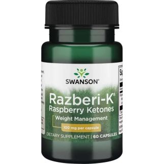 Swanson Razberi-K Raspberry Ketones кетоны малины 100 мг 60 капс