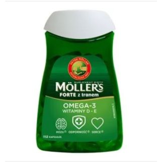 Mollers Forte tran Omega-3, норвежский натуральный рыбий жир в капсулах, 112 капсул на 56 дней. До 05/2027