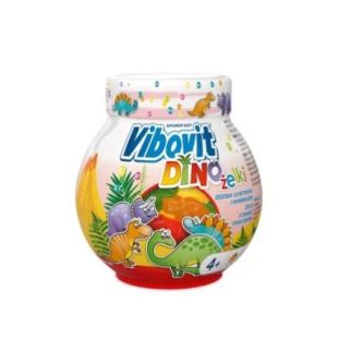 Teva Vibovit Dino мультивитамины для детей, желейки динозаврики с фруктовым вкусом от 4 лет, 50 шт. До 01/2026