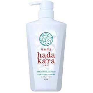 LION Hadakara мыло для душа, удерживающее влагу на коже, прохладный цитрусово-мятный мыльный запах, 460 мл