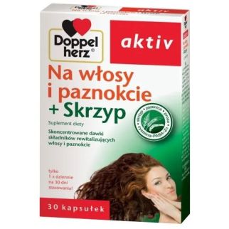 Doppelherz Aktiv, Для волос и ногтей с экстрактом проса, L-цистеином, L-метионином, хвощем, 30 кап. До 04/2027
