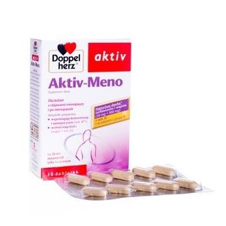 Doppelherz Aktiv, Meno с изофлавонами сои, витаминами группы B, D, кальцием 30 таблеток. До 08/2026