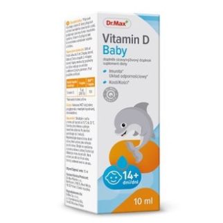 Dr.Max рідкі краплі вітаміну D для дітей від 14 днів 200 МО, 10 мл 300 порцій. До 02/26